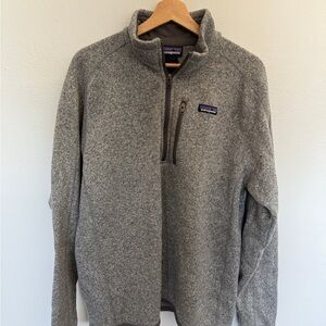 Patagonia Men's Zip-Up Sweater in Heather Gray